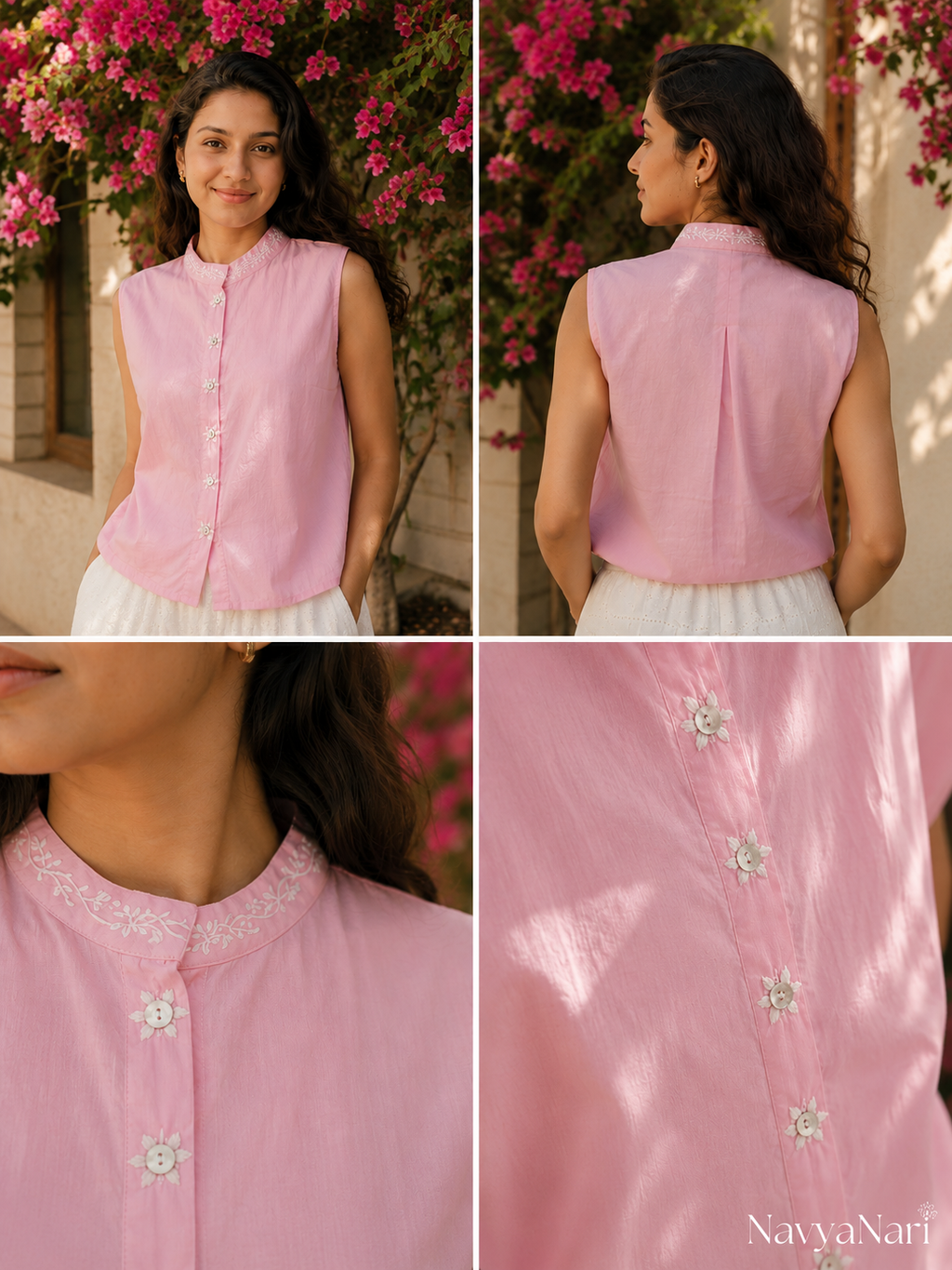 Chikankari Cotton Vest