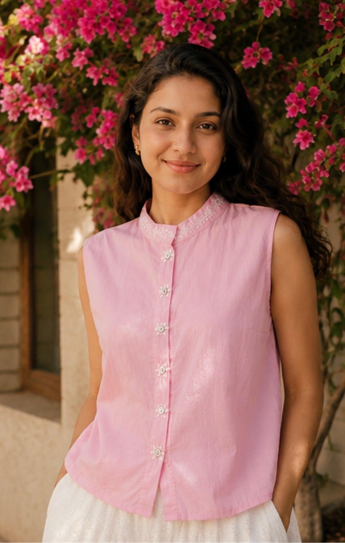 Chikankari Cotton Vest